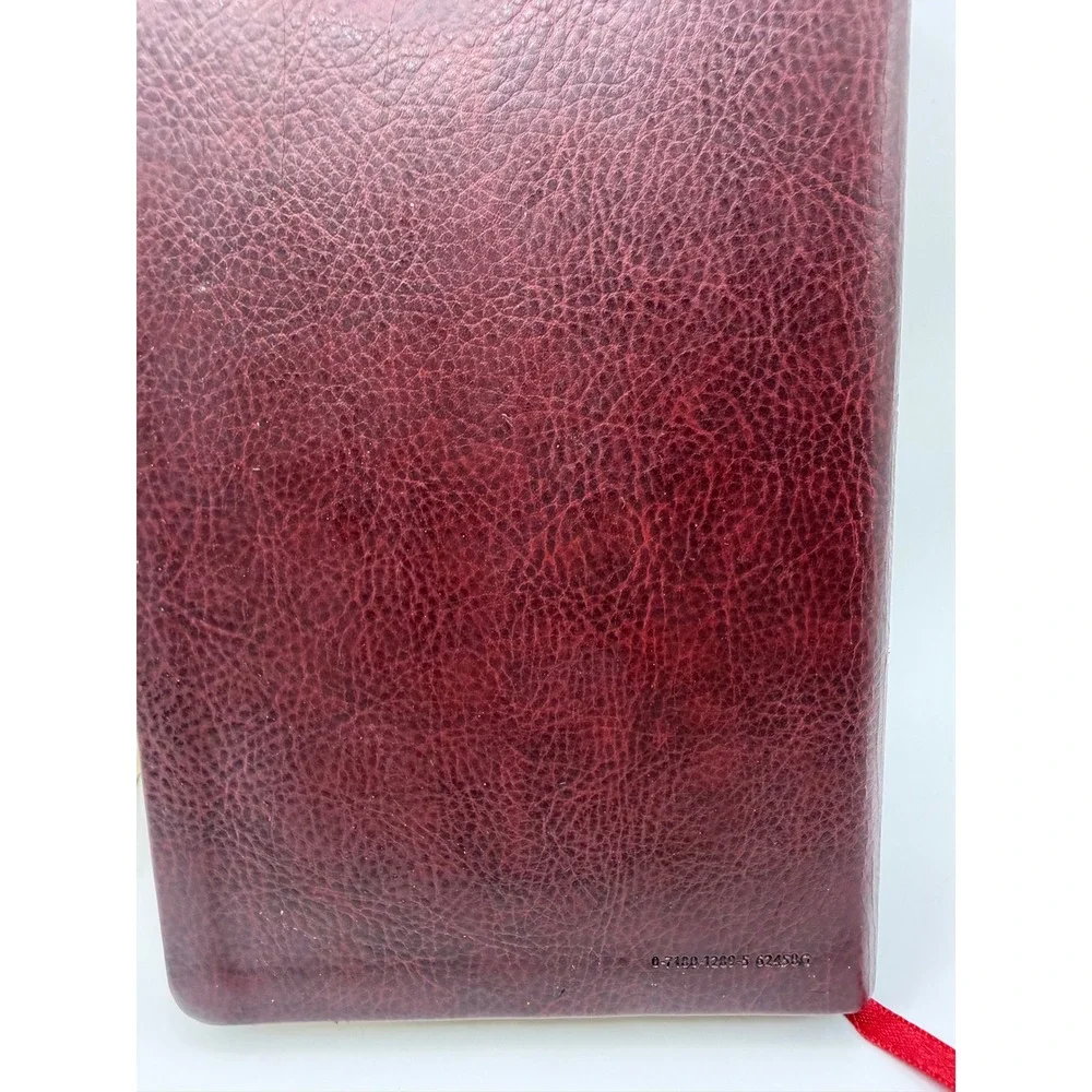 Thomas Nelson NCV Center-Column Reference Bible Compact Burgundy Leather 6245BG